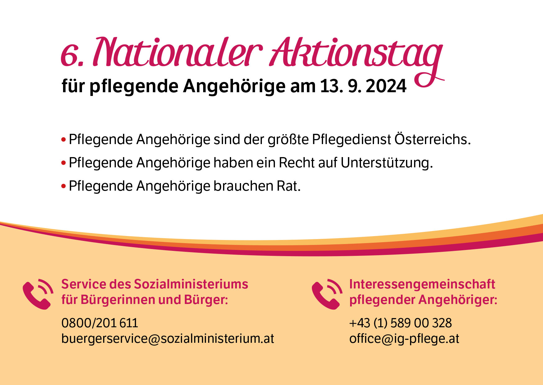 6. Nationaler Aktionstag für pflegende Angehörige